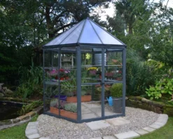 Palram - Canopia Oasis™ Grey 8x6 Greenhouse -Garden & Outdoors palram canopia oasis grey 8x6 greenhouse7290108133837 01bq
