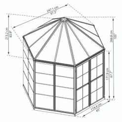 Palram - Canopia Oasis™ Grey 8x6 Greenhouse -Garden & Outdoors palram canopia oasis grey 8x6 greenhouse7290108133837 01t bq