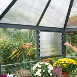 Palram - Canopia Oasis™ Grey 8x6 Greenhouse -Garden & Outdoors palram canopia oasis grey 8x6 greenhouse7290108133837 02i bq