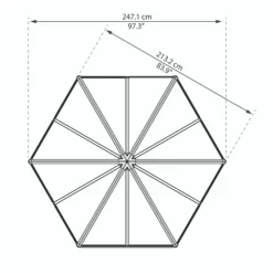 Palram - Canopia Oasis™ Grey 8x6 Greenhouse -Garden & Outdoors palram canopia oasis grey 8x6 greenhouse7290108133837 02t bq