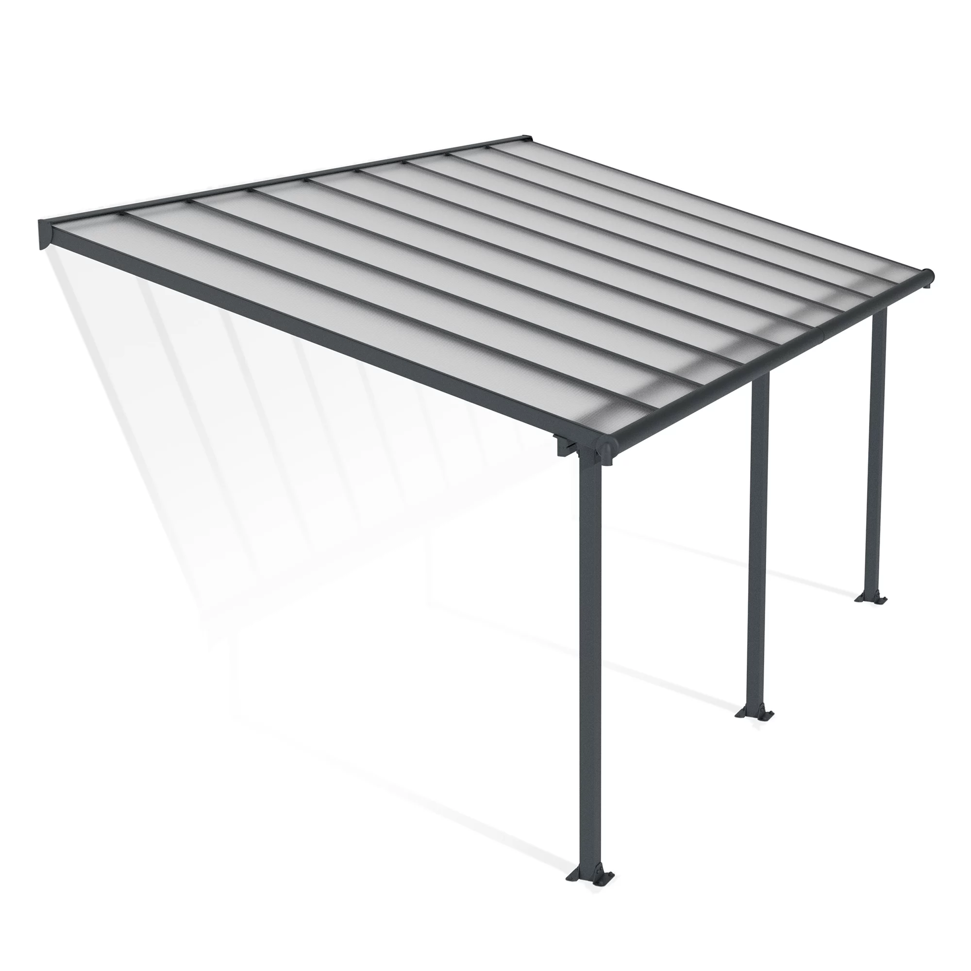 Palram - Canopia Olympia Grey Non-retractable Awning, (L)5.46m (H)3.05m (W)2.95m 2 Palram - Canopia Olympia Grey Non-retractable Awning, (L)5.46m (H)3.05m (W)2.95m - Image 2