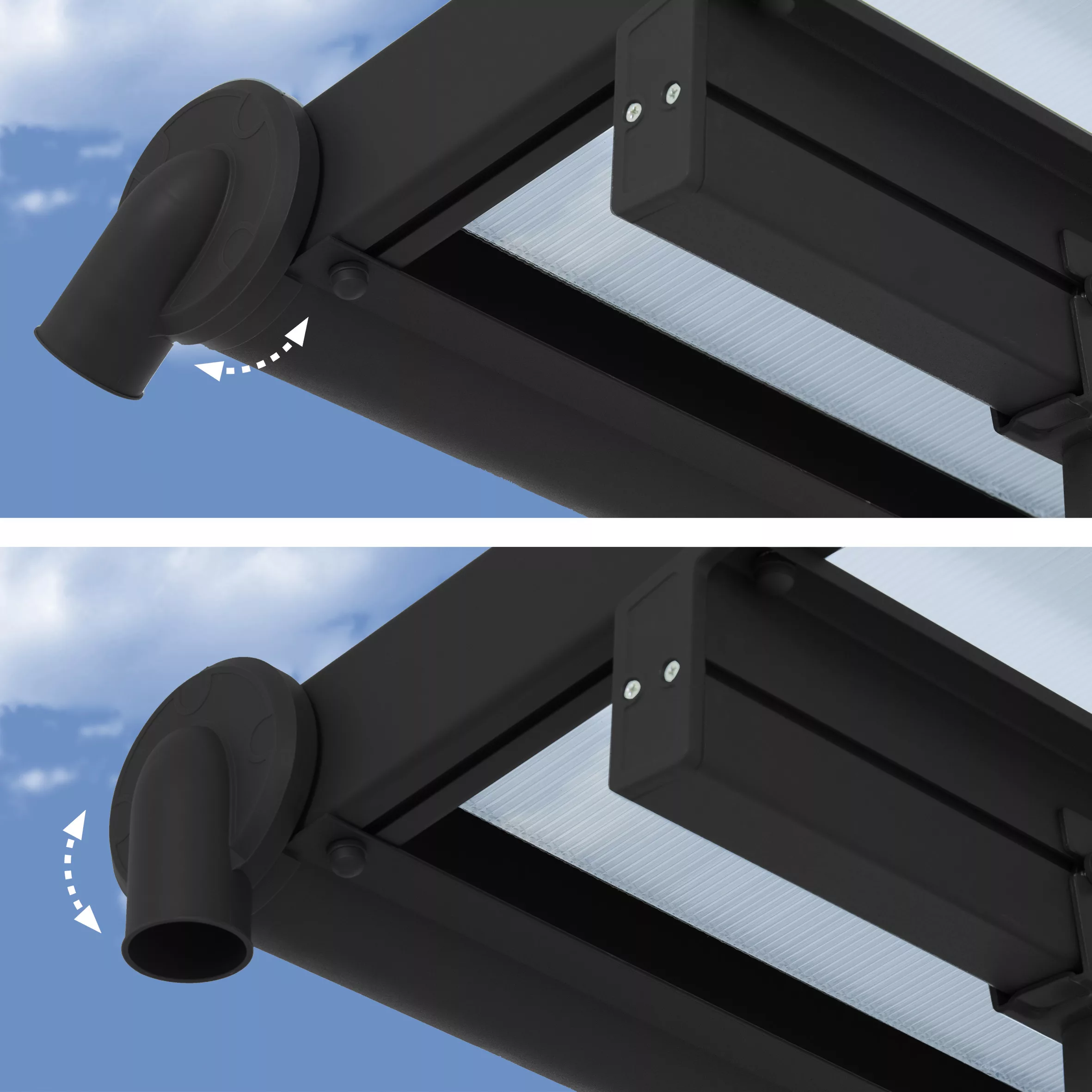 Palram - Canopia Olympia Grey Non-retractable Awning, (L)5.46m (H)3.05m (W)2.95m 6 Palram - Canopia Olympia Grey Non-retractable Awning, (L)5.46m (H)3.05m (W)2.95m - Image 6