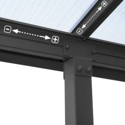 Palram - Canopia Olympia Grey Non-retractable Awning, (L)6.19m (H)3.05m (W)2.95m -Garden & Outdoors palram canopia olympia grey non retractable awning l 6 19m h 3 05m w 2 95m7290108134315 04i bq