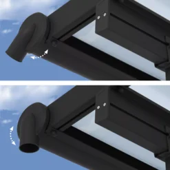 Palram - Canopia Olympia Grey Non-retractable Awning, (L)8.6m (H)3.05m (W)2.95m -Garden & Outdoors palram canopia olympia grey non retractable awning l 8 6m h 3 05m w 2 95m7290108134353 03i bq