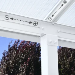 Palram - Canopia Olympia White Non-retractable Awning, (L)3.07m (H)3.05m (W)2.95m -Garden & Outdoors palram canopia olympia white non retractable awning l 3 07m h 3 05m w 2 95m7290108133974 02i bq