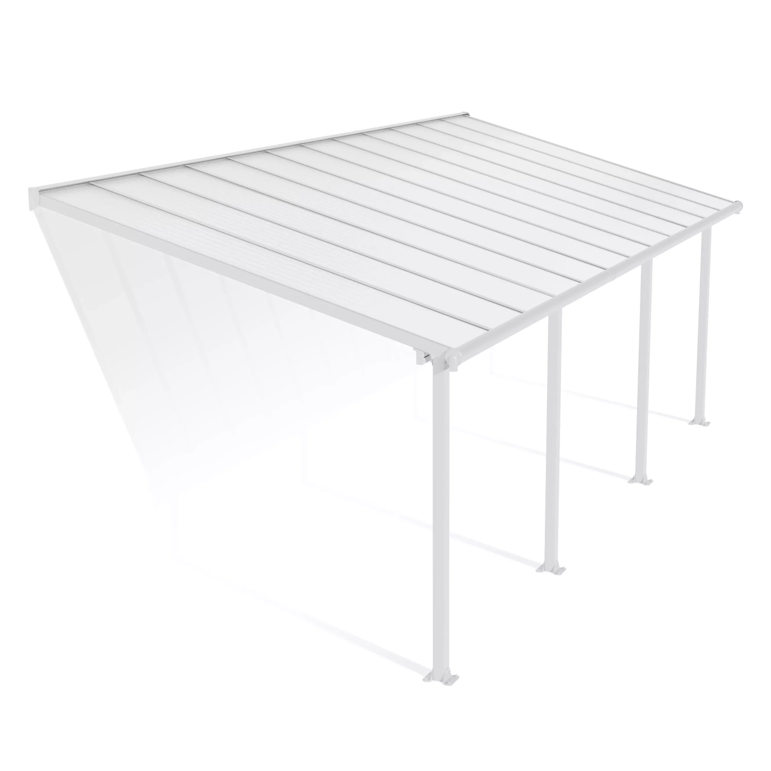 Palram - Canopia Olympia White Non-retractable Awning, (L)7.39m (H)3.05m (W)2.95m 2 Palram - Canopia Olympia White Non-retractable Awning, (L)7.39m (H)3.05m (W)2.95m - Image 2
