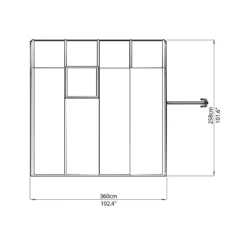 Palram - Canopia Rion 8x8 Pent Plastic Sun Room -Garden & Outdoors palram canopia rion 8x8 pent plastic sun room7290108130133 02t bq