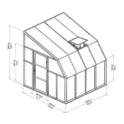 Palram - Canopia Rion 8x8 Pent Plastic Sun Room -Garden & Outdoors palram canopia rion 8x8 pent plastic sun room7290108130133 03t bq