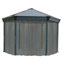 Palram - Canopia Roma Monaco Grey Polyester (PES) Gazebo Netting, Pack Of 6 (L)2170mm (W)2320mm 8 Palram - Canopia Roma Monaco Grey Polyester (PES) Gazebo Netting, Pack Of 6 (L)2170mm (W)2320mm -Garden & Outdoors palram canopia roma monaco grey polyester pes gazebo netting pack of 6 l 2170mm w 2320mm7290108133547 01c