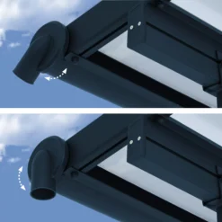 Palram - Canopia Sierra Grey Non-retractable Awning, (L)6.71m (H)3m (W)2.28m -Garden & Outdoors palram canopia sierra grey non retractable awning l 6 71m h 3m w 2 28m7290108138542 03i bq