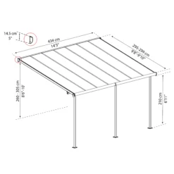 Palram - Canopia Sierra White Non-retractable Awning, (L)4.34m (H)3.05m (W)2.99m 20 Palram - Canopia Sierra White Non-retractable Awning, (L)4.34m (H)3.05m (W)2.99m -Garden & Outdoors palram canopia sierra white non retractable awning l 4 34m h 3 05m w 2 99m7290108130287 01t bq