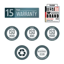 Palram - Canopia Yukon 11x13.1 Apex Dark Grey Plastic Shed -Garden & Outdoors palram canopia yukon 11x13 1 apex dark grey plastic shed7290108137293 03t BQ