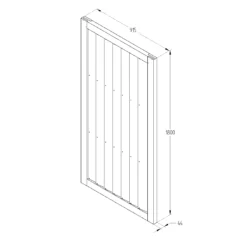 Pine Traditional Gate, (H)1.8m (W)0.92m 7 Pine Traditional Gate, (H)1.8m (W)0.92m -Garden & Outdoors pine traditional gate h 1 8m w 0 92m5013053157473 01t bq