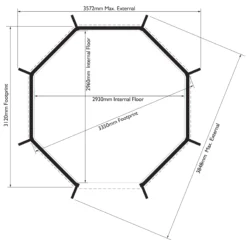 Rowlinson Buckingham Natural Octagonal Gazebo, (W)3.57m (D)3.57m - Assembly Required 5 Rowlinson Buckingham Natural Octagonal Gazebo, (W)3.57m (D)3.57m - Assembly Required -Garden & Outdoors rowlinson buckingham natural octagonal gazebo w 3 57m d 3 57m assembly required5013856009948 01t