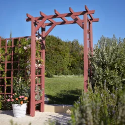 Rowlinson Square Top Softwood Arch -Garden & Outdoors rowlinson square top softwood arch5013856000846 02i