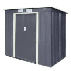 Rowlinson Trentvale 6x4 Pent Dark Grey Metal Shed
