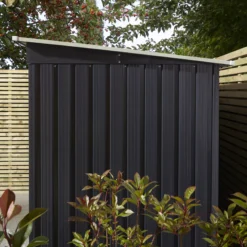 Rowlinson Trentvale 6x4 Pent Dark Grey Metal Shed -Garden & Outdoors rowlinson trentvale 6x4 pent dark grey metal shed5013856206200 36c bq
