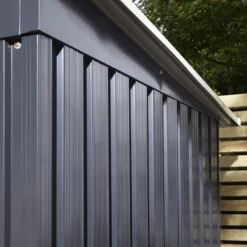 Rowlinson Trentvale 6x4 Pent Dark Grey Metal Shed -Garden & Outdoors rowlinson trentvale 6x4 pent dark grey metal shed5013856206200 38c bq