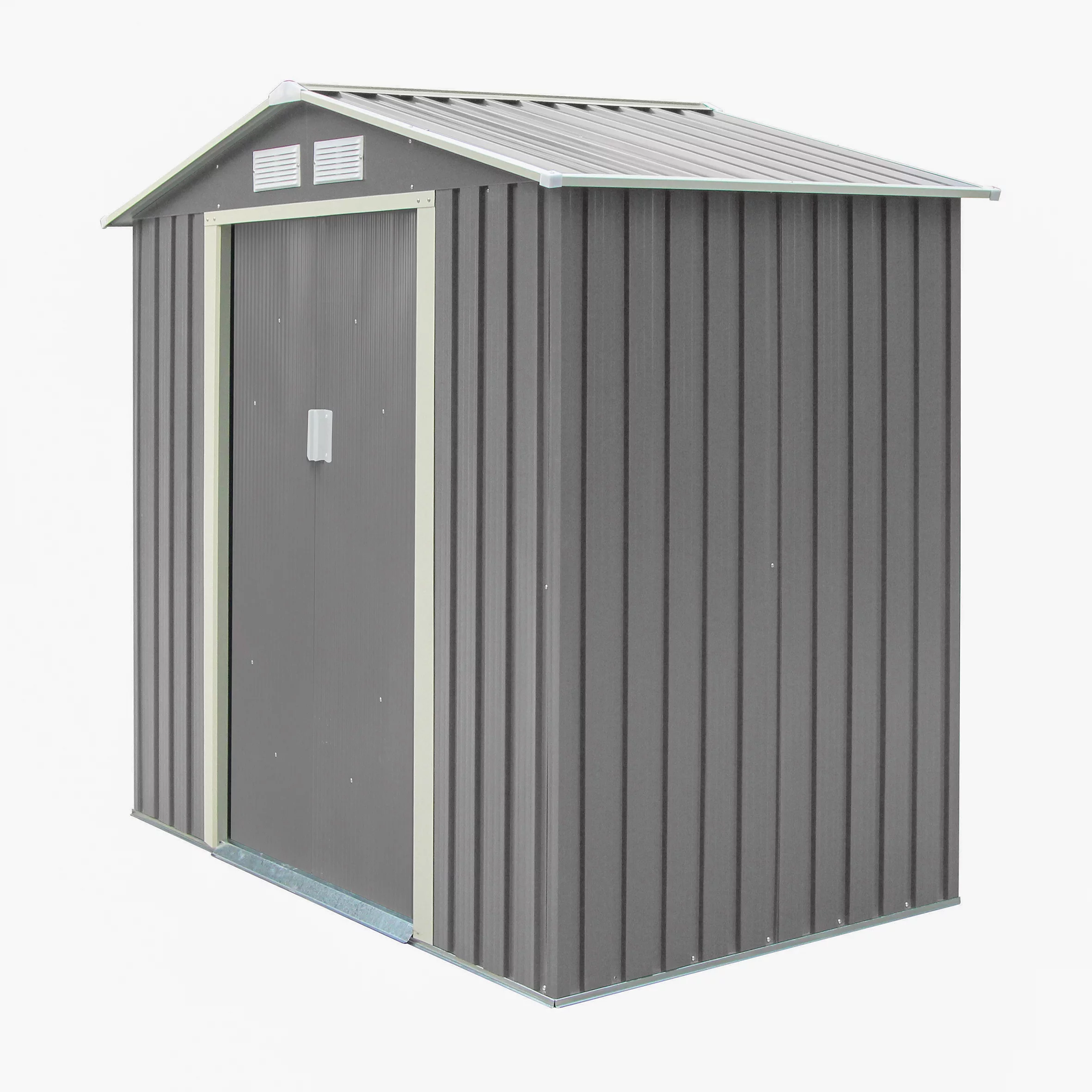 Rowlinson Trentvale 6x4 Pent Light Grey Metal Shed 1 Rowlinson Trentvale 6x4 Pent Light Grey Metal Shed