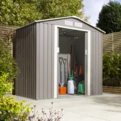 Rowlinson Trentvale 6x4 Pent Light Grey Metal Shed 14 Rowlinson Trentvale 6x4 Pent Light Grey Metal Shed -Garden & Outdoors rowlinson trentvale 6x4 pent light grey metal shed5013856206293 01i bq
