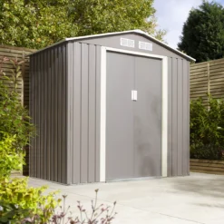 Rowlinson Trentvale 6x4 Pent Light Grey Metal Shed 20 Rowlinson Trentvale 6x4 Pent Light Grey Metal Shed -Garden & Outdoors rowlinson trentvale 6x4 pent light grey metal shed5013856206293 04i bq