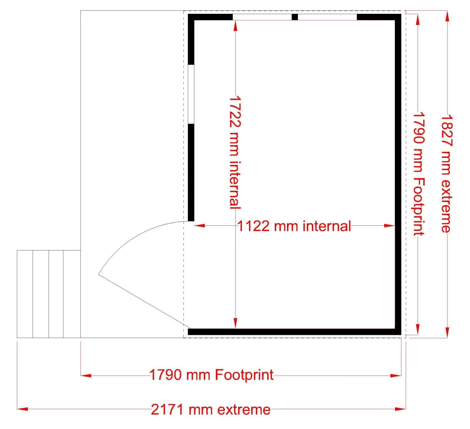 Shire 6x4 Command Post Whitewood Pine Playhouse Assembly Required 9 Shire 6x4 Command Post Whitewood Pine Playhouse Assembly Required - Image 9