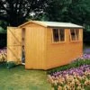 Shire Atlas 10x10 Ft Apex Shiplap Wooden 2 Door 2 Windows Shed With Floor