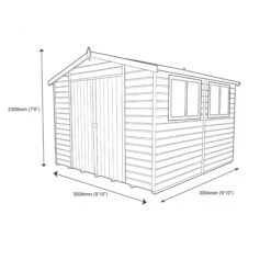 Shire Atlas 10x10 Ft Apex Shiplap Wooden 2 Door 2 Windows Shed With Floor -Garden & Outdoors shire atlas 10x10 ft apex shiplap wooden 2 door 2 windows shed with floor5019804102006 03t