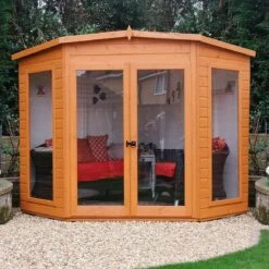 Shire Barclay 10x10 Safety Acrylic Pent Shiplap Wooden Summer House - Base Not Included -Garden & Outdoors shire barclay 10x10 safety acrylic pent shiplap wooden summer house base not included5019804999224 02i bq