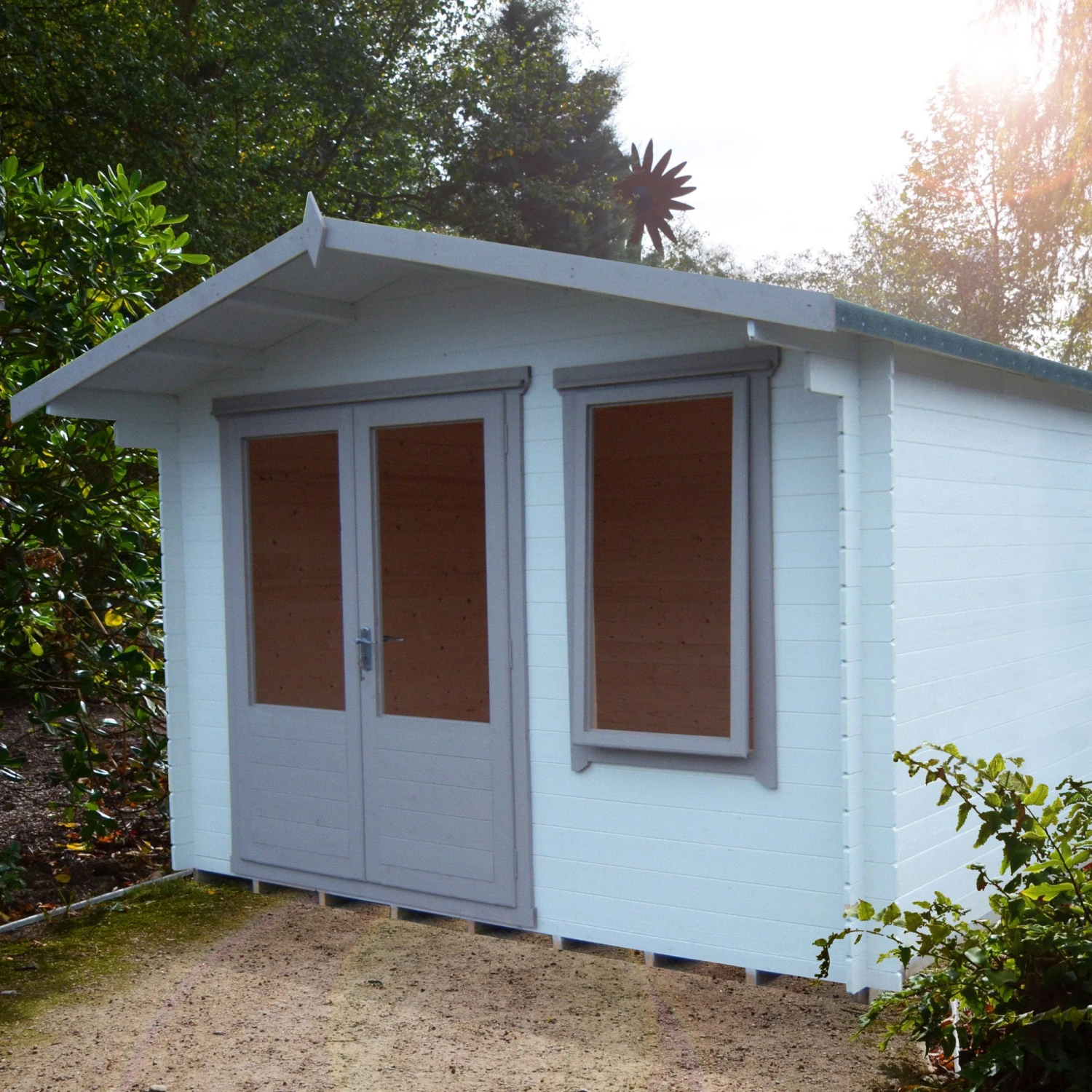 Shire Berryfield 11x10 Glass Apex Tongue & Groove Wooden Cabin - Base Not Included 4 Shire Berryfield 11x10 Glass Apex Tongue & Groove Wooden Cabin - Base Not Included - Image 4