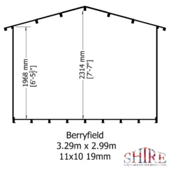 Shire Berryfield 11x10 Glass Apex Tongue & Groove Wooden Cabin - Base Not Included 11 Shire Berryfield 11x10 Glass Apex Tongue & Groove Wooden Cabin - Base Not Included -Garden & Outdoors shire berryfield 11x10 glass apex tongue groove wooden cabin base not included5019804112319 01t bq