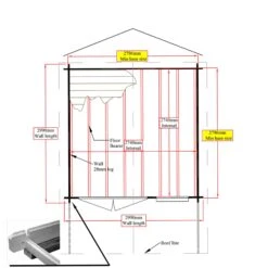 Shire Cannock 10x10 Ft Apex Tongue & Groove Wooden Cabin With Felt Tile Roof - Assembly Service Included -Garden & Outdoors shire cannock 10x10 ft apex tongue groove wooden cabin with felt tile roof assembly service included5019804111312 02t
