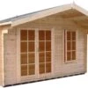 Shire Cannock 12x12 Glass Apex Tongue & Groove Wooden Cabin - Base Not Included