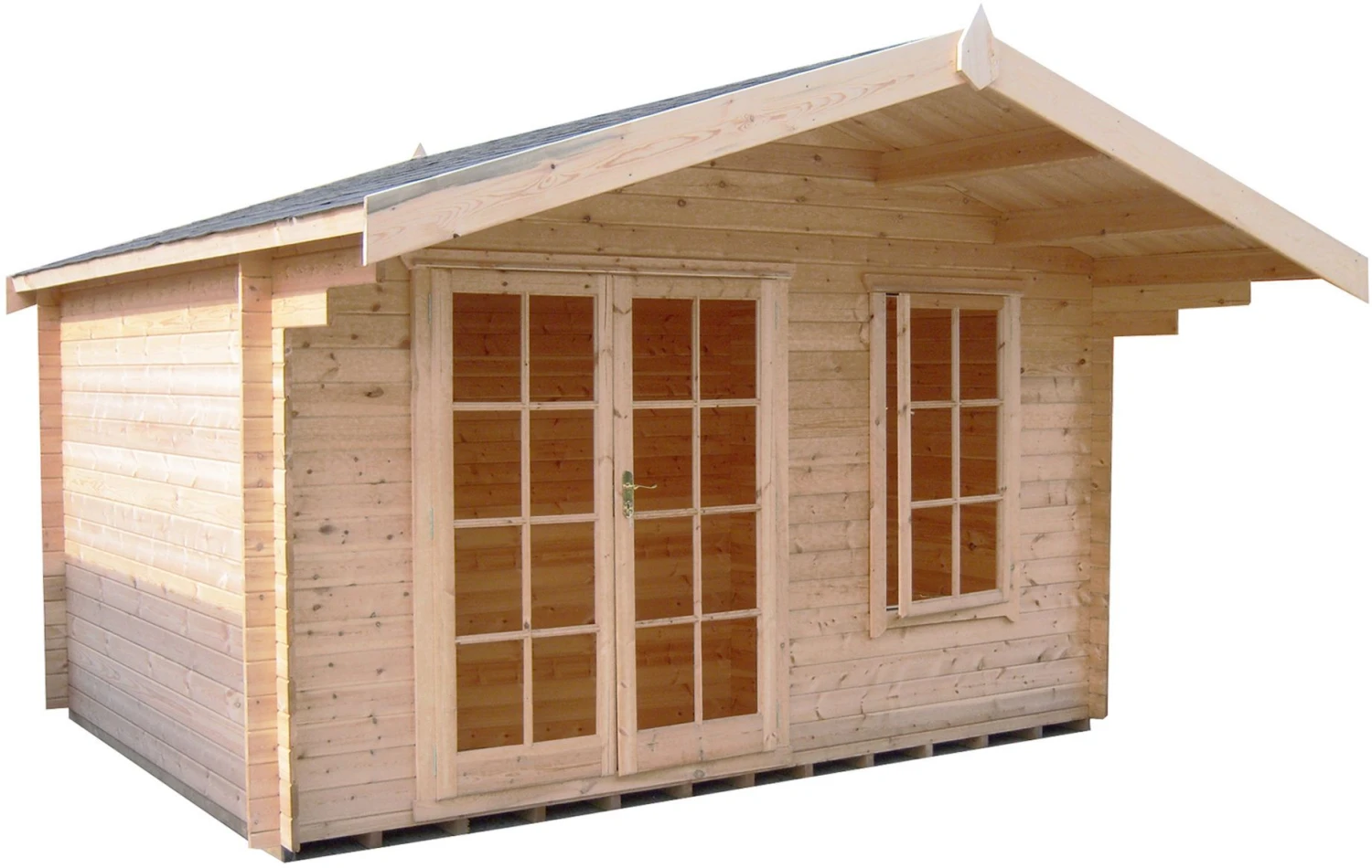 Shire Cannock 12x12 Glass Apex Tongue & Groove Wooden Cabin - Base Not Included 1 Shire Cannock 12x12 Glass Apex Tongue & Groove Wooden Cabin - Base Not Included
