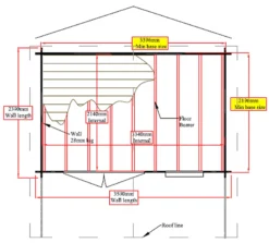 Shire Cannock 12x8 Toughened Glass Apex Tongue & Groove Wooden Cabin - Base Not Included -Garden & Outdoors shire cannock 12x8 toughened glass apex tongue groove wooden cabin base not included5019804311286 02t