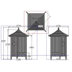 Shire Corner Arbour, (H)2510mm (W)1250mm (D)1250mm -Garden & Outdoors shire corner arbour h 2510mm w 1250mm d 1250mm5060437982220 01t bq
