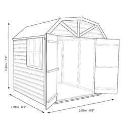 Shire Dutch 7x7 Ft Dutch Apex Shiplap Wooden Shed With Floor - Assembly Service Included 11 Shire Dutch 7x7 Ft Dutch Apex Shiplap Wooden Shed With Floor - Assembly Service Included -Garden & Outdoors shire dutch 7x7 ft dutch apex shiplap wooden shed with floor assembly service included5019804112272 03t