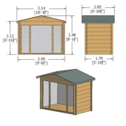 Shire Epping 10x6 Ft Toughened Glass Apex Tongue & Groove Wooden Cabin With Tile Roof -Garden & Outdoors shire epping 10x6 ft toughened glass apex tongue groove wooden cabin with tile roof5019804119486 01t bq