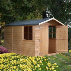 Shire Guernsey 7x10 Ft Apex Shiplap Wooden Shed With Floor