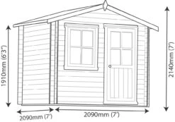 Shire Hartley 7x7 Glass Apex Tongue & Groove Wooden Cabin - Base Not Included 21 Shire Hartley 7x7 Glass Apex Tongue & Groove Wooden Cabin - Base Not Included -Garden & Outdoors shire hartley 7x7 glass apex tongue groove wooden cabin base not included5019804197712 03t