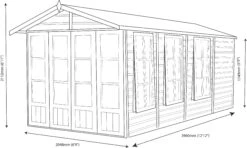 Shire Kensington 13x7 Apex Shiplap Wooden Shed - Assembly Service Included -Garden & Outdoors shire kensington 13x7 apex shiplap wooden shed assembly service included5019804198184 03t