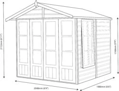 Shire Kensington 7x7 Glass Apex Shiplap Wooden Summer House - Base Not Included -Garden & Outdoors shire kensington 7x7 glass apex shiplap wooden summer house base not included5019804198788 03t