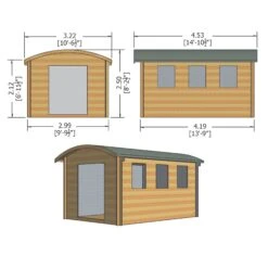 Shire Kilburn 10x14 Ft Toughened Glass Curved Tongue & Groove Wooden Cabin - Assembly Service Included -Garden & Outdoors shire kilburn 10x14 ft toughened glass curved tongue groove wooden cabin assembly service included5019804119653 02t bq