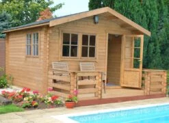 Shire Kinver 12x14 Glass Apex Tongue & Groove Wooden Cabin - Base Not Included -Garden & Outdoors shire kinver 12x14 glass apex tongue groove wooden cabin base not included5019804112197 04i