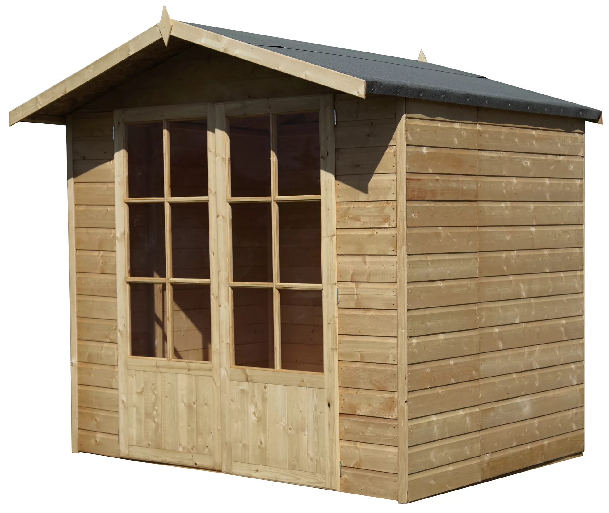 Shire Lumley 7x5 Glass Apex Shiplap Wooden Summer House - Base Not Included 6 Shire Lumley 7x5 Glass Apex Shiplap Wooden Summer House - Base Not Included - Image 6
