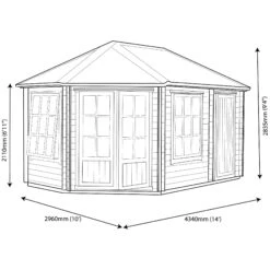 Shire Rowney 14x10 Glass Apex Tongue & Groove Wooden Cabin - Base Not Included 13 Shire Rowney 14x10 Glass Apex Tongue & Groove Wooden Cabin - Base Not Included -Garden & Outdoors shire rowney 14x10 glass apex tongue groove wooden cabin base not included5019804851485 03t