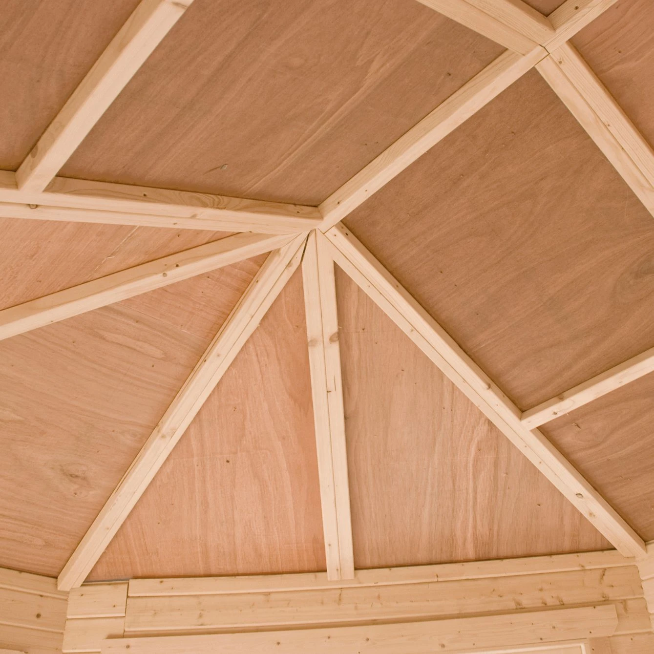 Shire Rowney 14x10 Toughened Glass Apex Tongue & Groove Wooden Cabin - Base Not Included 2 Shire Rowney 14x10 Toughened Glass Apex Tongue & Groove Wooden Cabin - Base Not Included - Image 2