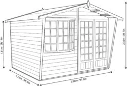 Shire Sandringham 10x6 Glass Apex Shiplap Wooden Summer House - Base Not Included -Garden & Outdoors shire sandringham 10x6 glass apex shiplap wooden summer house base not included5019804691487 03t
