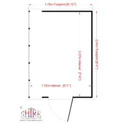 Shire Sun 8x6 Glass Pent Shiplap Wooden Summer House - Base Not Included -Garden & Outdoors shire sun 8x6 glass pent shiplap wooden summer house base not included5019804112012 02t