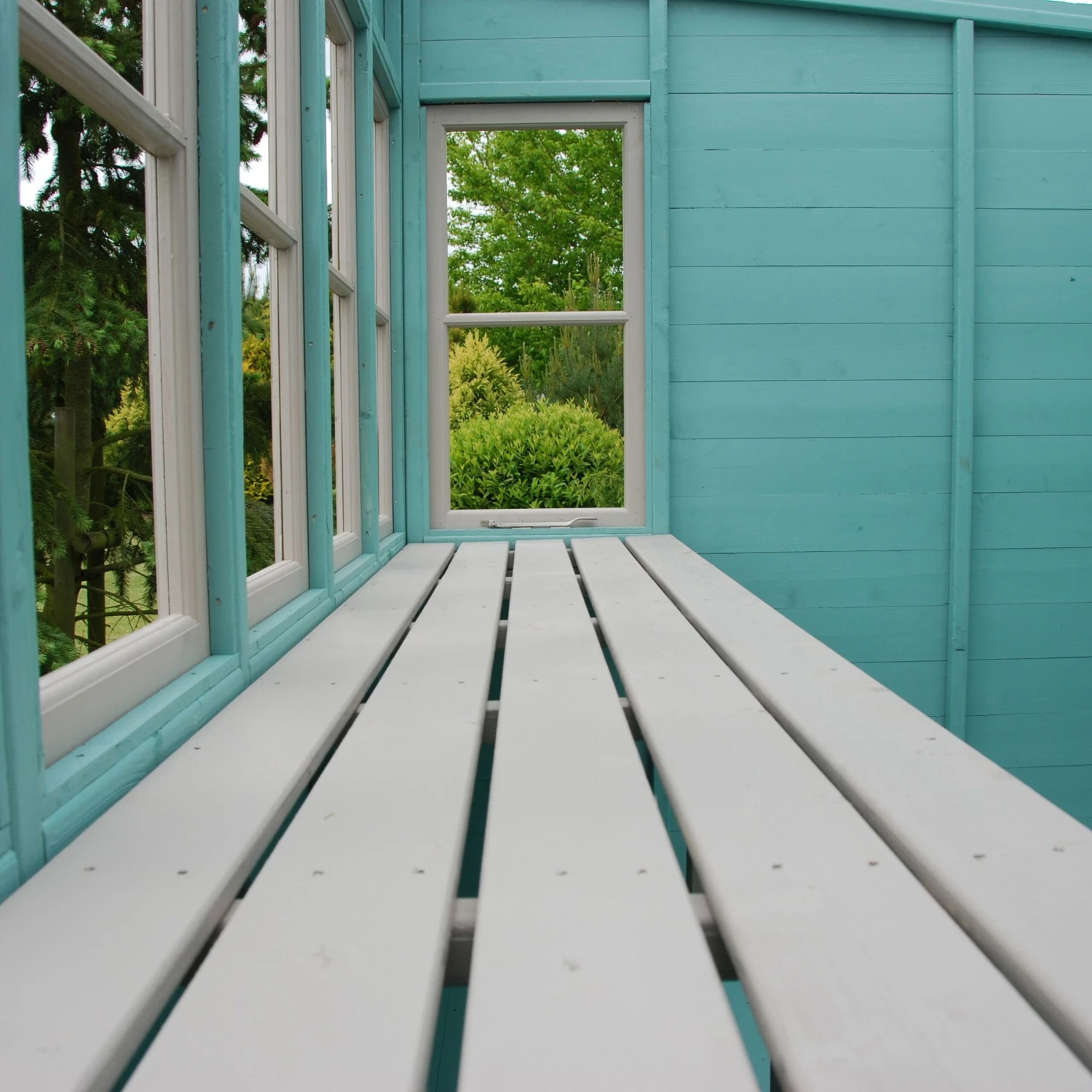 Shire Sun 8x8 Glass Pent Shiplap Wooden Summer House - Base Not Included 7 Shire Sun 8x8 Glass Pent Shiplap Wooden Summer House - Base Not Included - Image 7